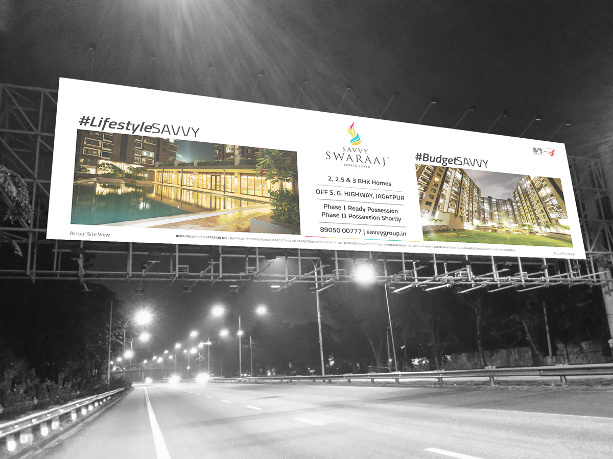 Savvy Swaraaj Onroad Hoarding